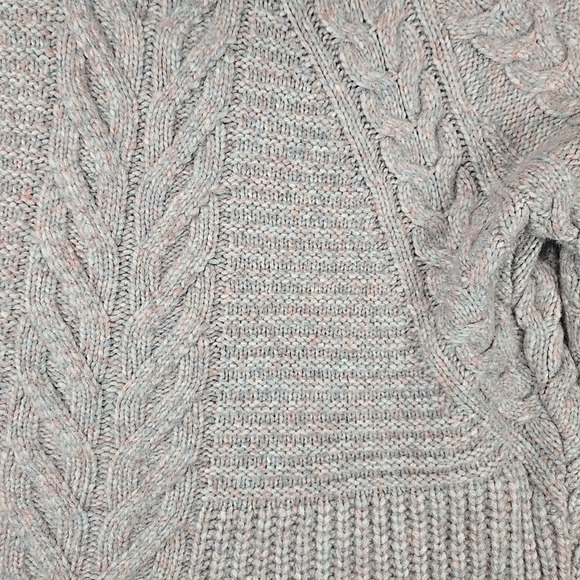 Express Women's Knit Multi Colored Turtleneck Fisherman XL Cottagecore Sweater - Picture 6 of 11